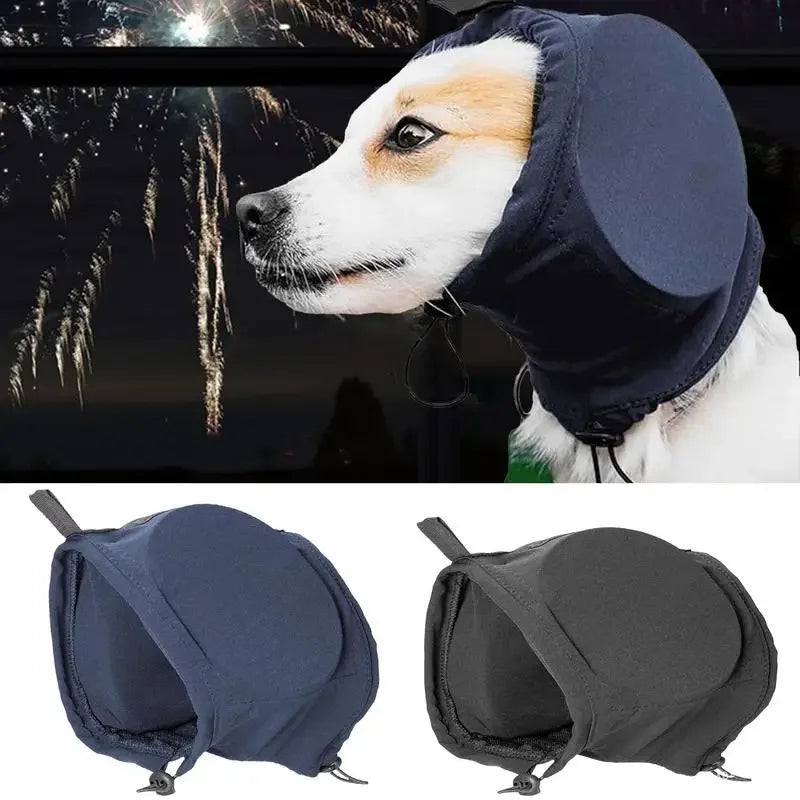 Mosrugs | Noise-Suppressing Dog Ear Protectors | Comfortable, Breathable Polyester for Fireworks & Thunderstorm Anxiety Relief