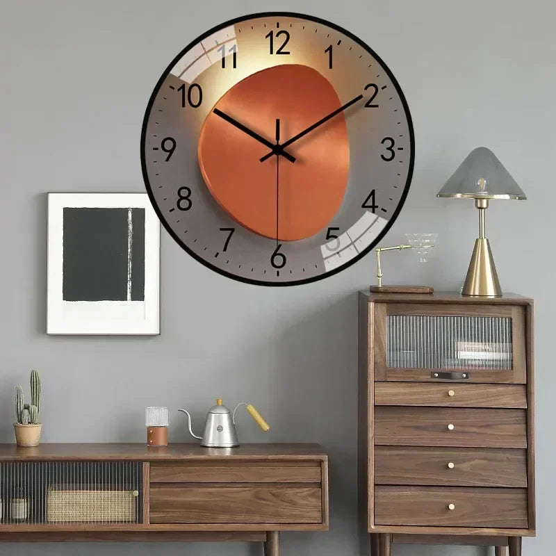 Mosrugs | Silent Classic Wall Clock | Non-Ticking Elegant Timepiece for Bedroom & Office