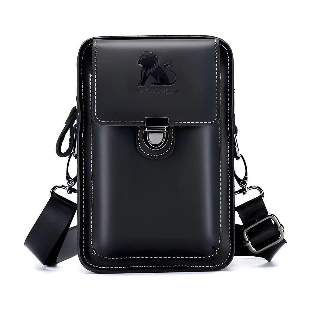 Mosrugs | Vidal Bag – Functional Leather Waist Bag for Men with Adjustable Strap and Multi-Pocket Design