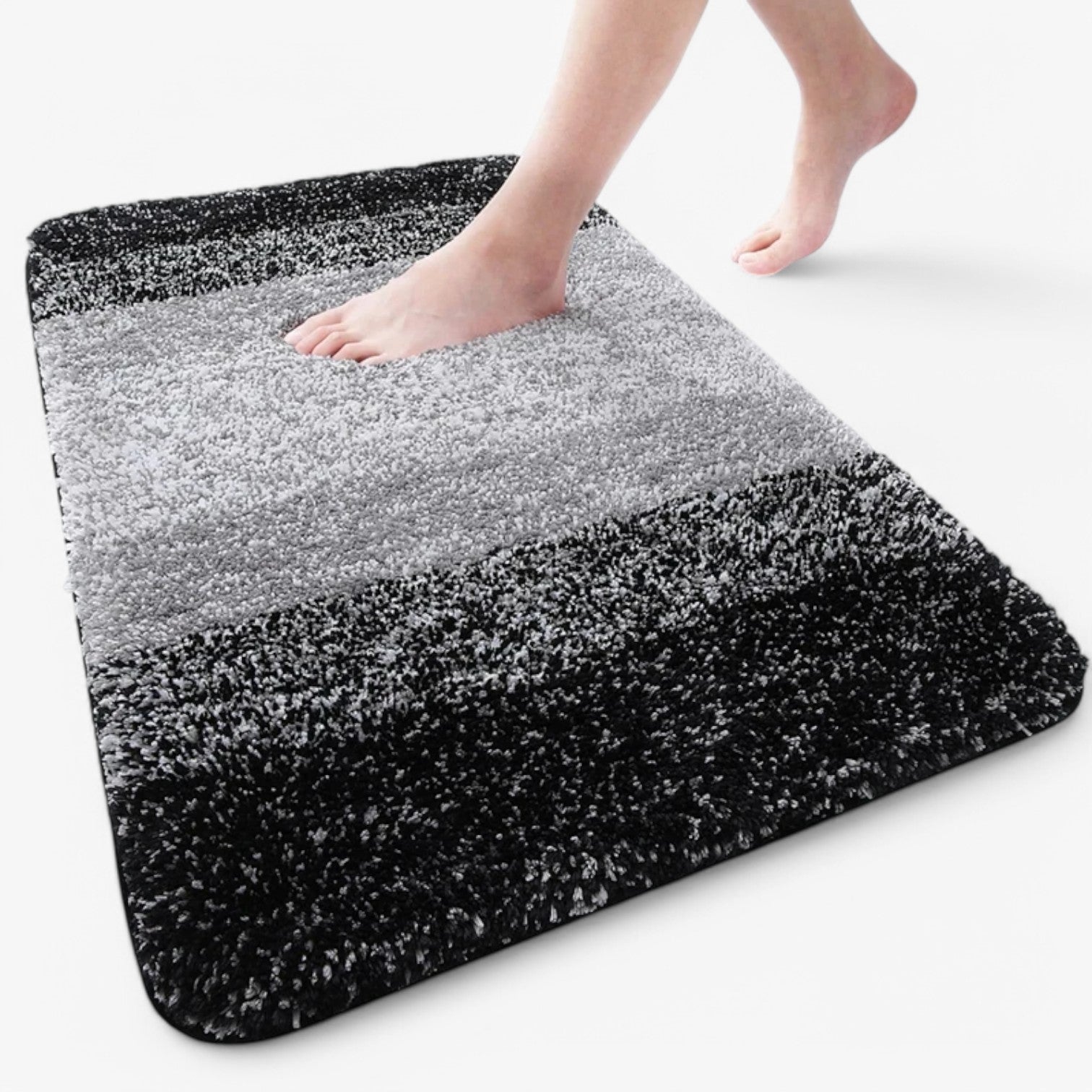 Mosrugs | Super Absorbent Anti-Slip Bath Mat – Quick Drying Bathroom Rug for Dry Feet