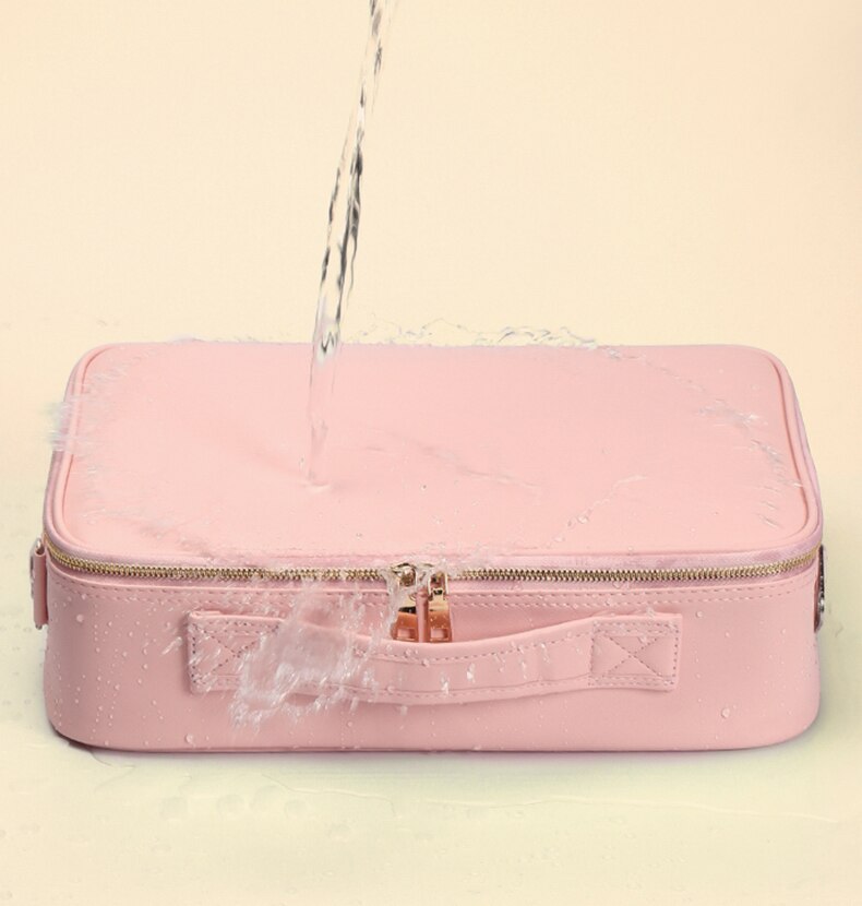 Mosrugs | Portable Travel Makeup Case with LED Mirror & Adjustable Light