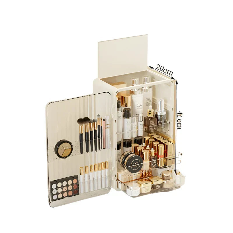 Mosrugs | Luxo Luxury Makeup Storage Box – Dust-Proof Cosmetic Organiser with Magnetic Door