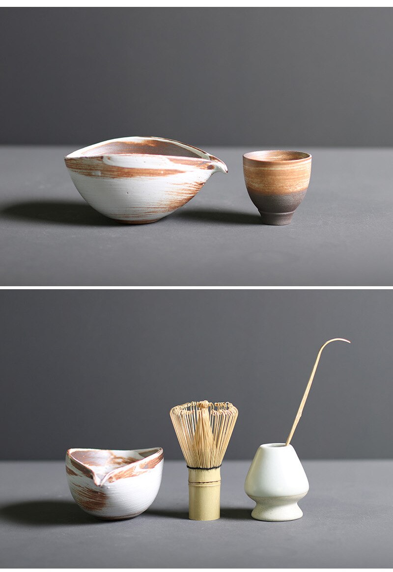 Mosrugs | TenchaTime | Complete Matcha Set – Bamboo Whisk & Ceramic Bowl – Authentic Japanese Tea Kit