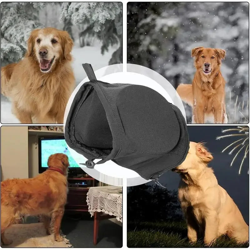 Mosrugs | Noise-Suppressing Dog Ear Protectors | Comfortable, Breathable Polyester for Fireworks & Thunderstorm Anxiety Relief