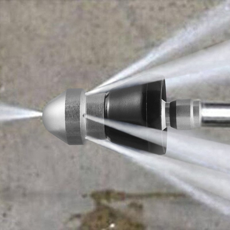 Mosrugs | High-Pressure Drain Jetting Nozzle – Stainless Steel Sewer Cleaning Sprayer for Fast Pipe Unblocking