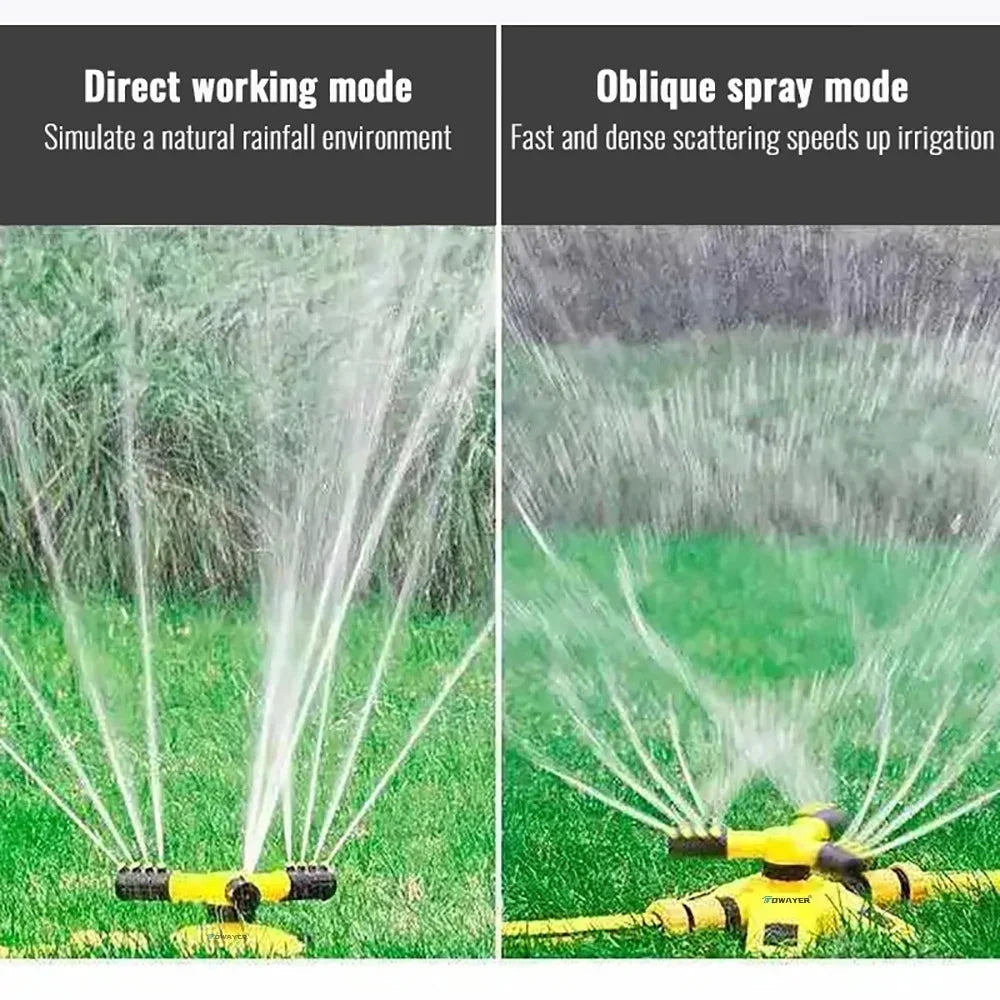 Mosrugs | 360° Rotating Lawn Sprinkler | Stable, Multi-Angle Nozzles for Even Coverage in Large Gardens