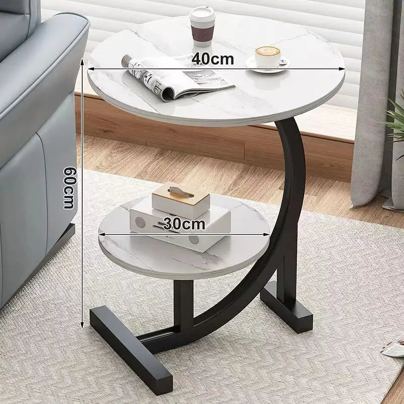 Mosrugs | CasaLune Luxury Two-Tier Portable Side Table – Compact, Modern & Functional Design