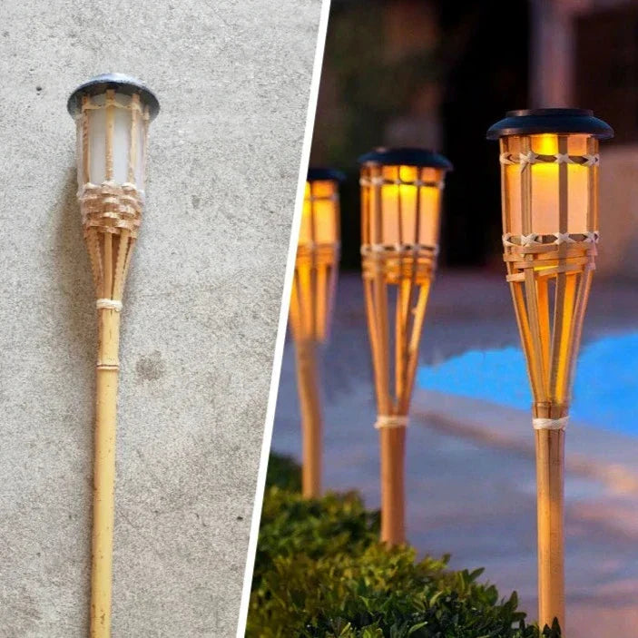 Mosrugs | 5-Piece Solar Torch Light Set – Flame Effect LED Garden Lights | Solar Powered & Weatherproof Outdoor Lighting