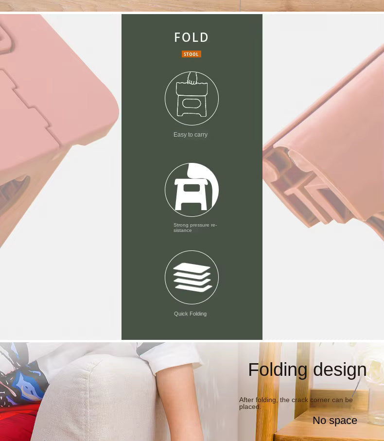 Mosrugs | Folding Step Stool with Handle | Lightweight. Durable & Space-Saving for Kitchen. Bathroom. Office & Outdoor Use