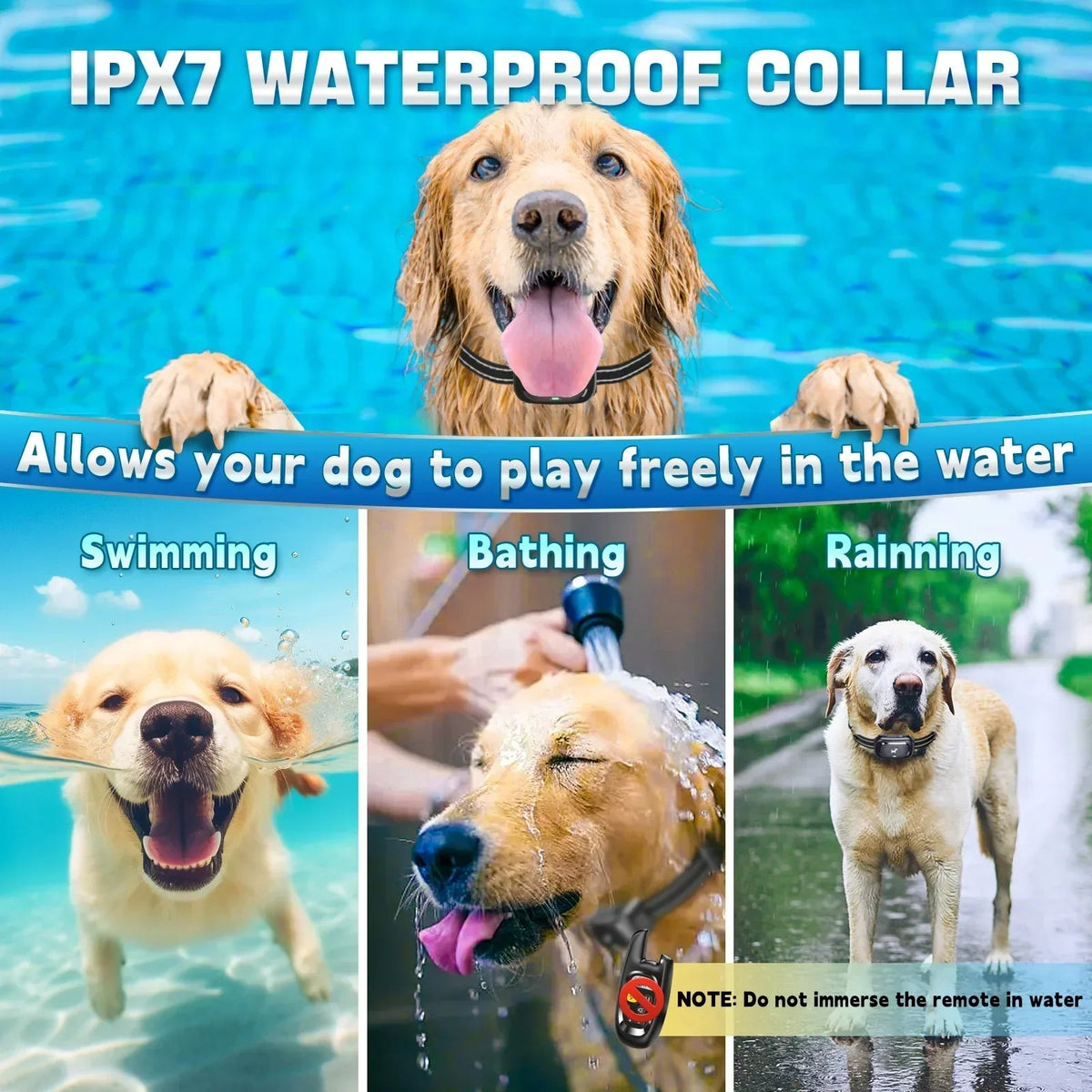 Mosrugs | Dog Training Collar with Remote – Shock Lock, Sound & Vibration Modes, Waterproof, 1600ft Range