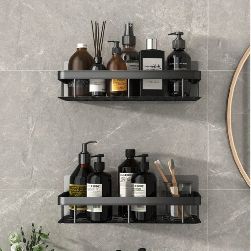 Mosrugs | Stylish & Practical No-Drill Shower Corner Shelf – Space-Saving Bathroom Storage Rack