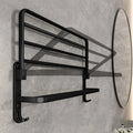Mosrugs | EasyFold Black Wall-Mounted Folding Towel Rack – Space-Saving & Stylish Bathroom Storage