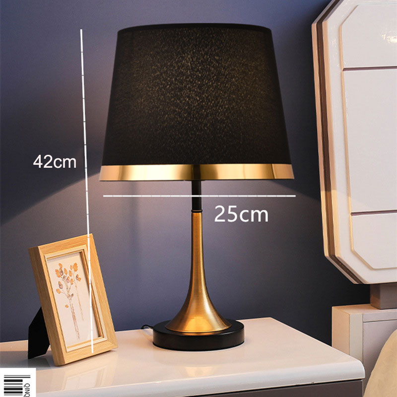 Mosrugs | GiltGlow – Elegant Gold and Black Retro Table Lamp