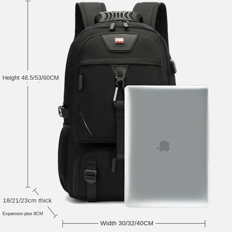 Mosrugs | Tech Trek Pro 50-80L – The Ultimate Backpack with USB Charging Port | Durable & Spacious
