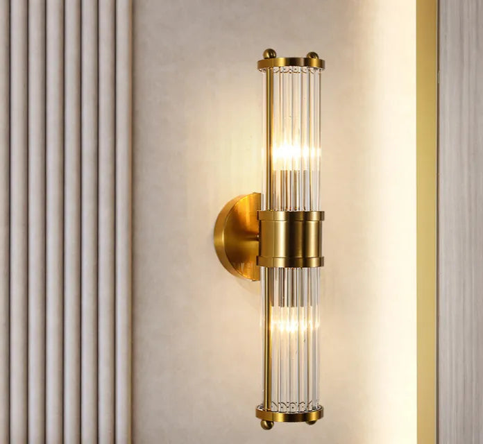 Mosrugs | BrilluxGlow – Stylish Crystal and Brass Wall Light