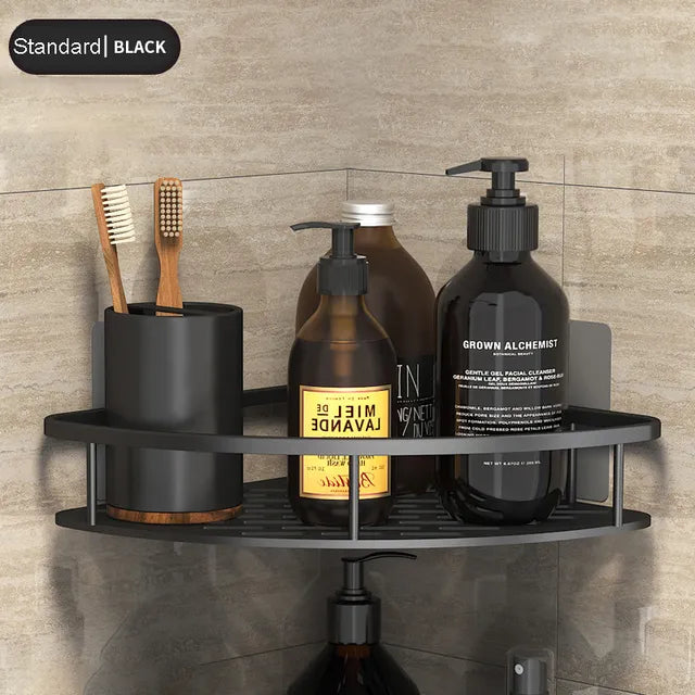 Mosrugs | Stylish & Practical No-Drill Shower Corner Shelf – Space-Saving Bathroom Storage Rack