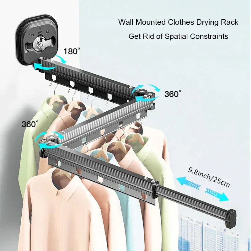 Mosrugs | WallDry Flex – Foldable Wall-Mounted Clothes Dryer for Space-Saving Laundry