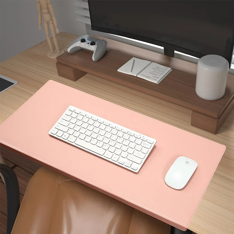 Mosrugs | Ergonomic PU Leather Desk Mat – Wrist & Elbow Support with Non-Slip Surface for Office & Gaming