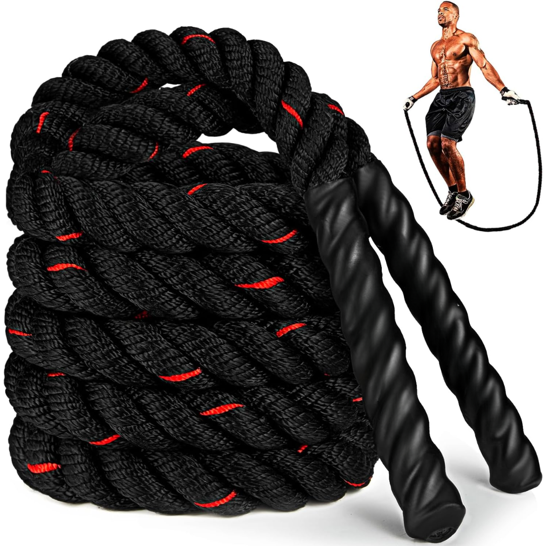 Mosrugs | PowerJump Adjustable Weighted Skipping Rope – Heavy Training Rope