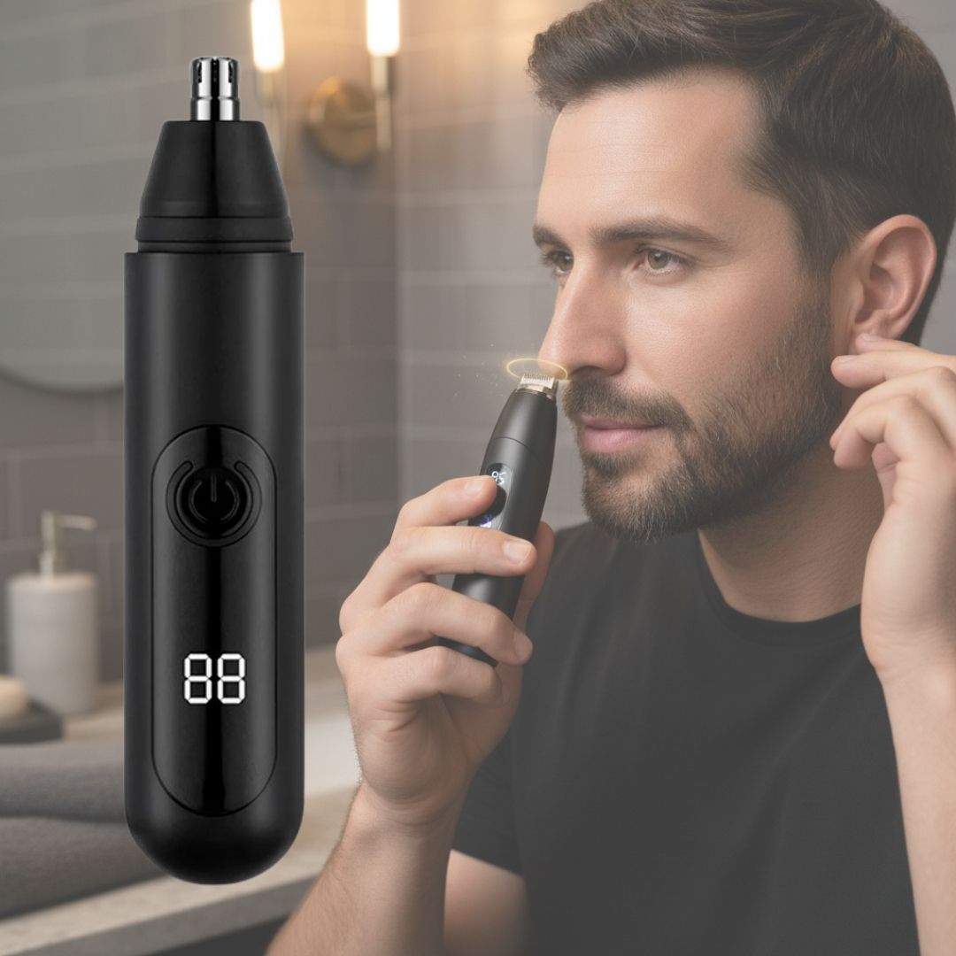 Mosrugs | Onyx Edge - Best Nose Hair Cutters for Men | USB-C Rechargeable, Painless & Quiet with a Waterproof Head for Travel & Daily Grooming