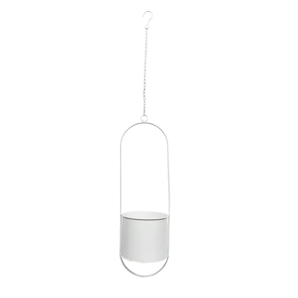 Mosrugs | DecoBloom Hanging Planter – Elegant Indoor & Outdoor Metal Plant Pot with Chain
