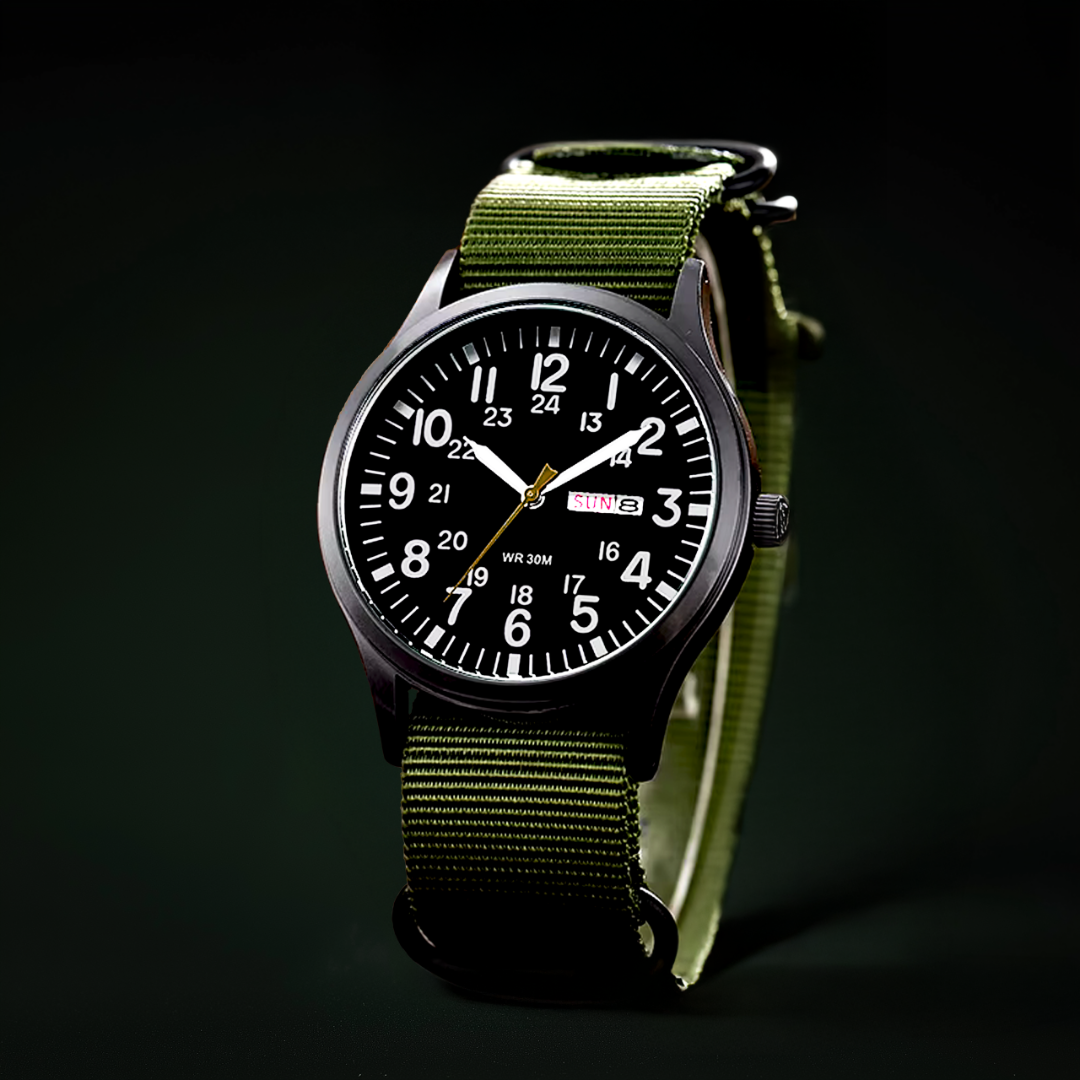 Mosrugs | Men’s Rugged Outdoor Watch – Waterproof Military-Style Stainless Steel Timepiece