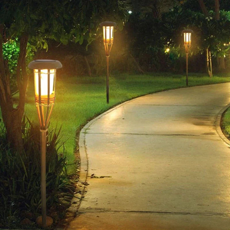 Mosrugs | 5-Piece Solar Torch Light Set – Flame Effect LED Garden Lights | Solar Powered & Weatherproof Outdoor Lighting