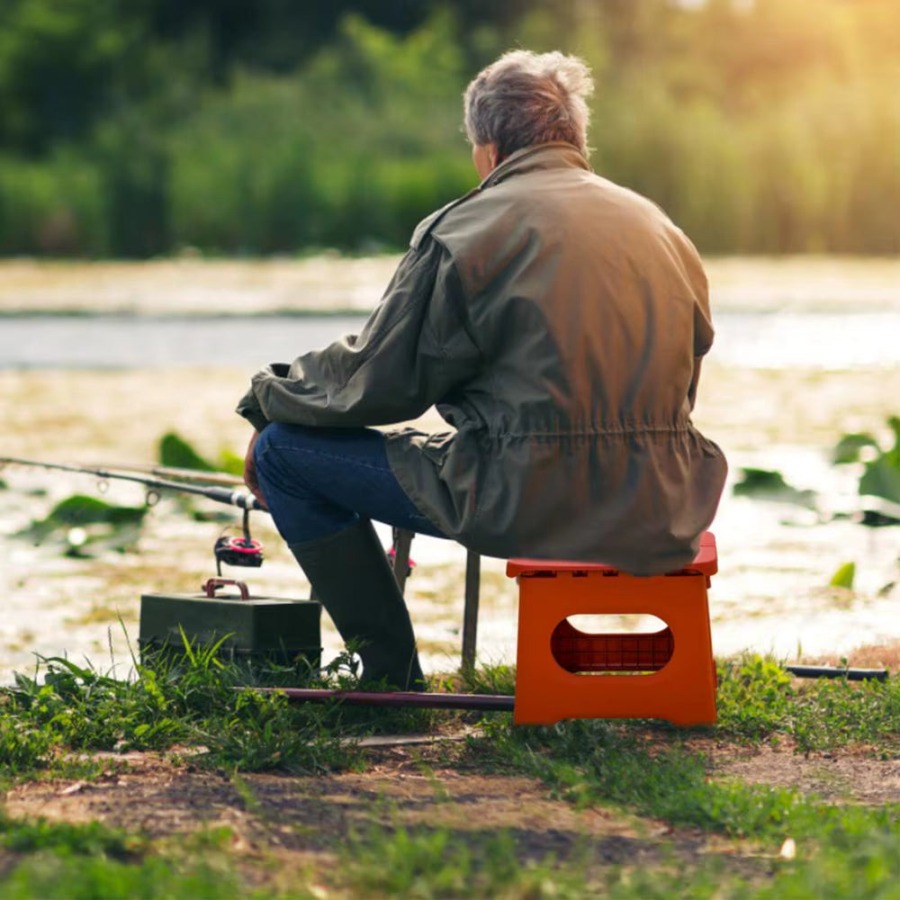 Mosrugs | Folding Step Stool with Handle | Lightweight. Durable & Space-Saving for Kitchen. Bathroom. Office & Outdoor Use