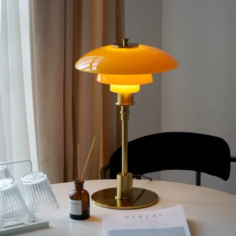 Mosrugs | Scandinavian Dimmable Table Lamp – Modern Danish Designer Iron & Glass Lamp