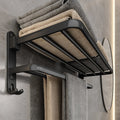 Mosrugs | EasyTowel Foldable Towel Rack – Space-Saving & Stylish Black Wall-Mounted Bathroom Rack