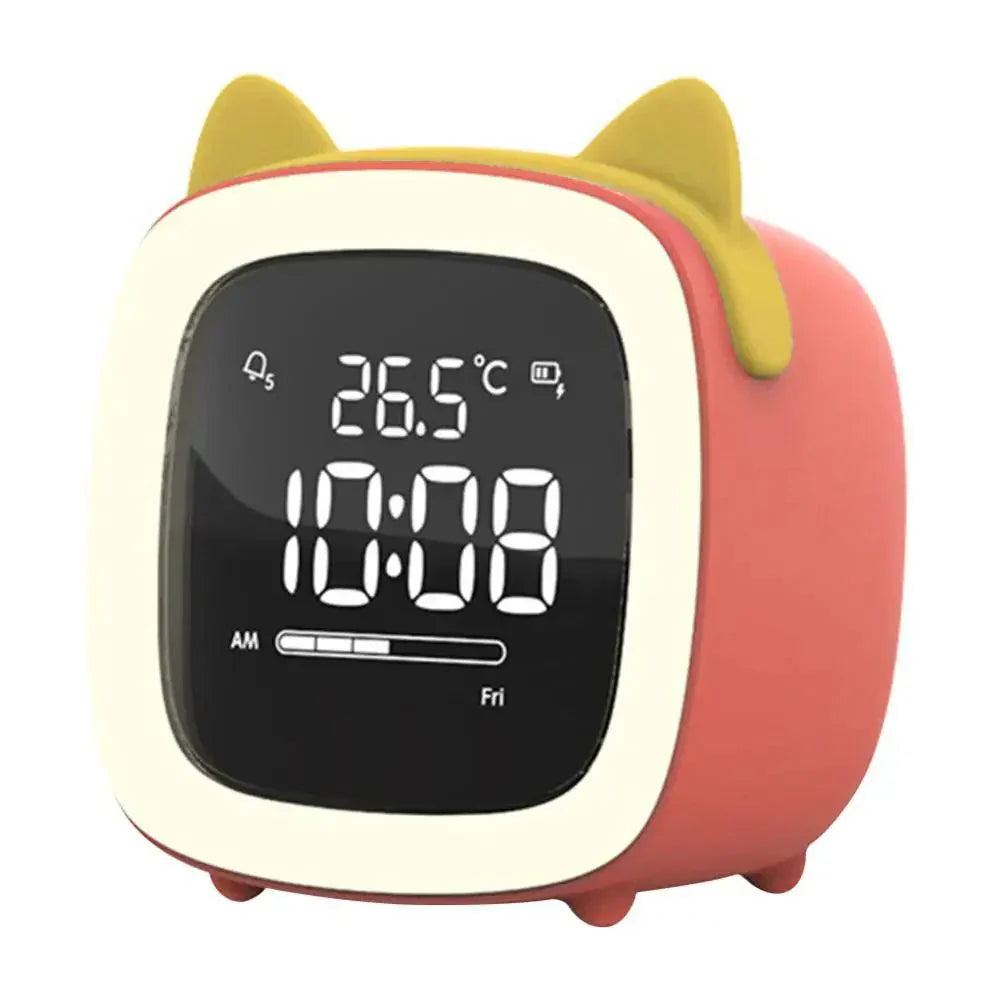 Mosrugs | Cartoon Bunny LED Alarm Clock with Night Light – Rechargeable, Cute Digital Display for Kids & Bedrooms