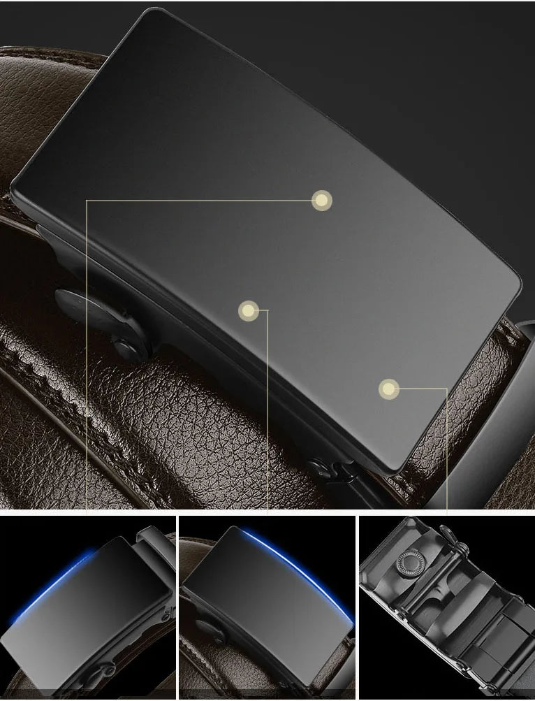 Mosrugs | Premium PU Leather Belt – Luxury Automatic Buckle for Men