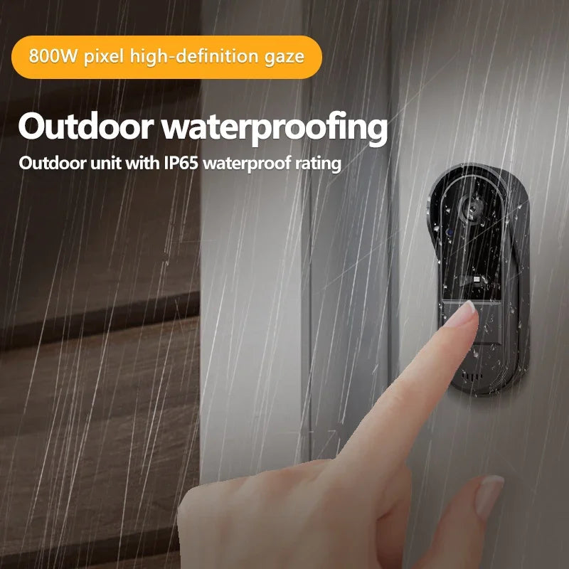 Mosrugs | Wireless Video Doorbell with Intercom & Night HD Vision – 4.3” IPS Display, Waterproof