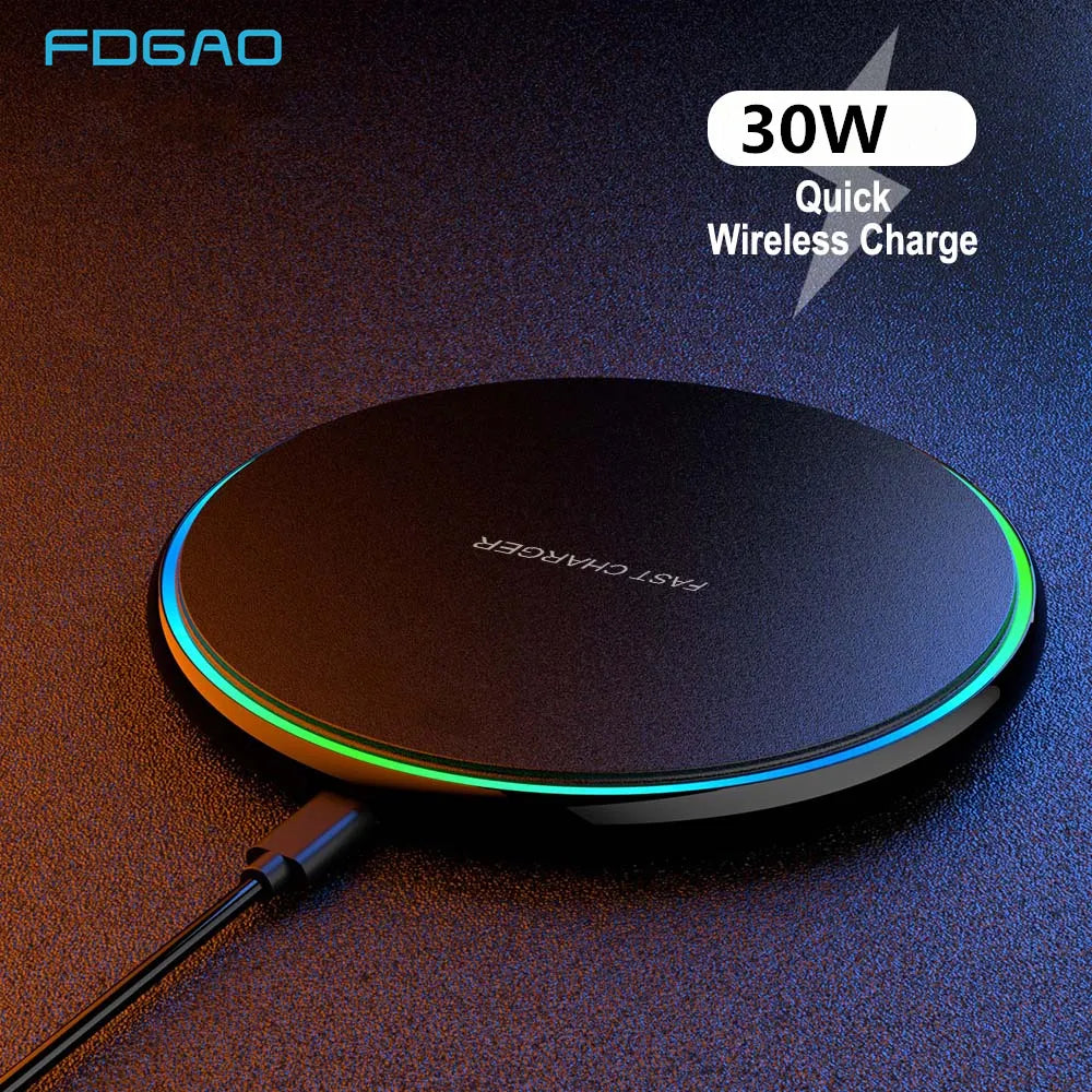 Mosrugs | 30W Fast Wireless Charging Pad | Premium USB-C MagSafe Charger for Apple iPhone, Samsung & Android