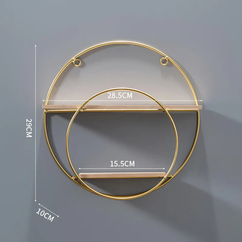 Mosrugs | NordicWave Double Circle Wall Shelf – Scandinavian Floating Shelf for Home Décor & Storage