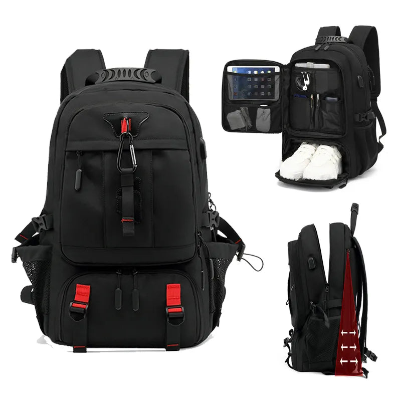 Mosrugs | Tech Trek Pro 50-80L – The Ultimate Backpack with USB Charging Port | Durable & Spacious