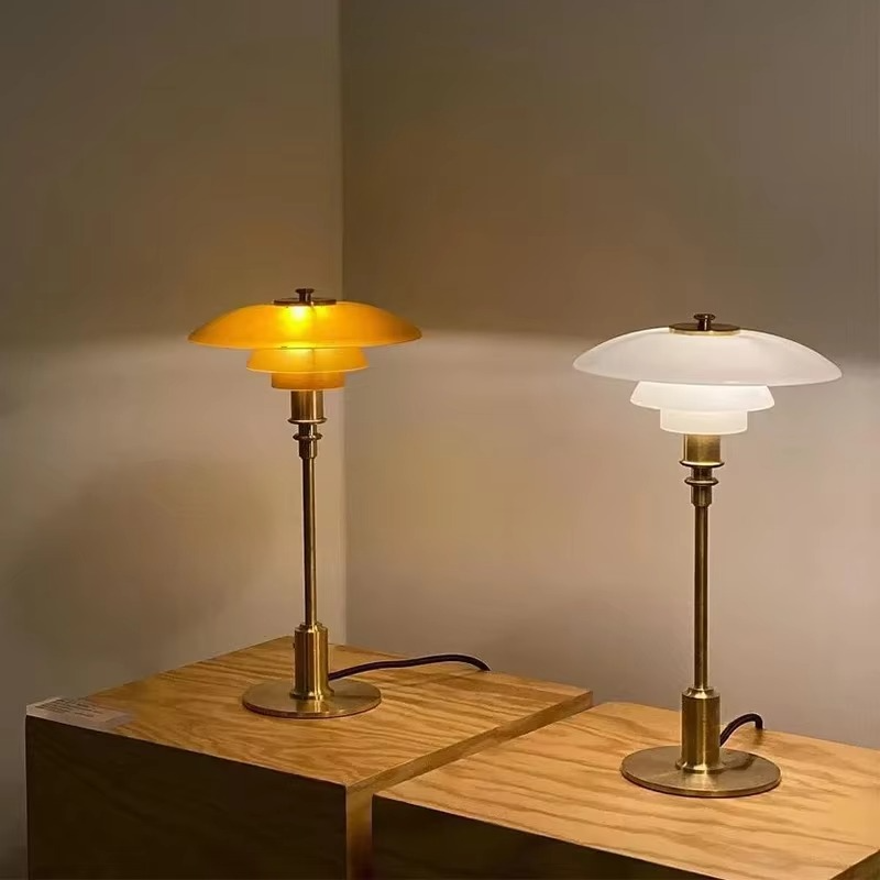 Mosrugs | Scandinavian Dimmable Table Lamp – Modern Danish Designer Iron & Glass Lamp