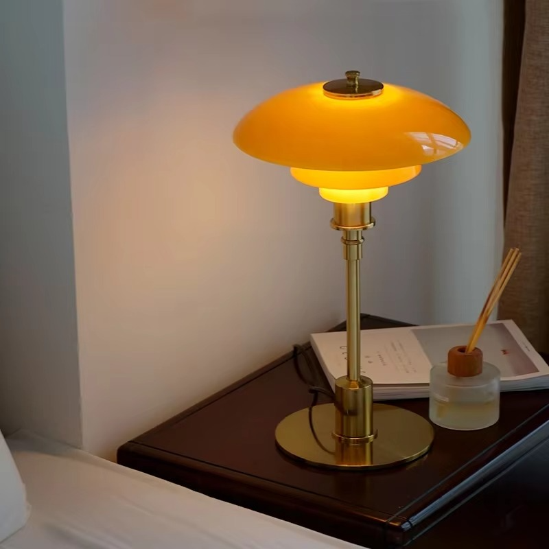 Mosrugs | Scandinavian Dimmable Table Lamp – Modern Danish Designer Iron & Glass Lamp
