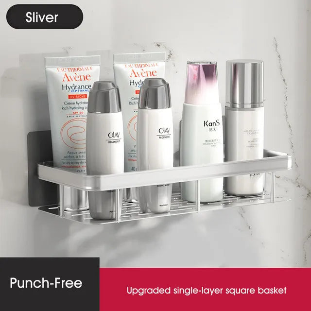 Mosrugs | Stylish & Practical No-Drill Shower Corner Shelf – Space-Saving Bathroom Storage Rack