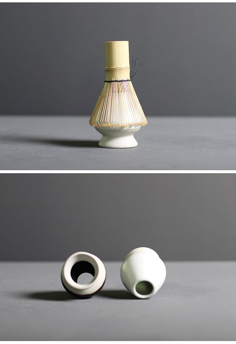 Mosrugs | TenchaTime | Complete Matcha Set – Bamboo Whisk & Ceramic Bowl – Authentic Japanese Tea Kit