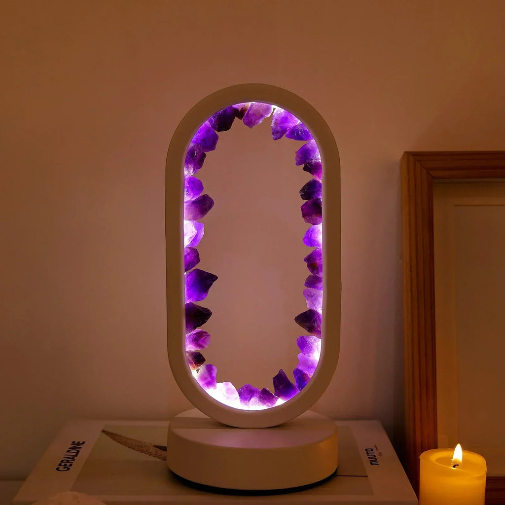 Mosrugs | AuraStone | Natural Calming Amethyst Serenity Lamp