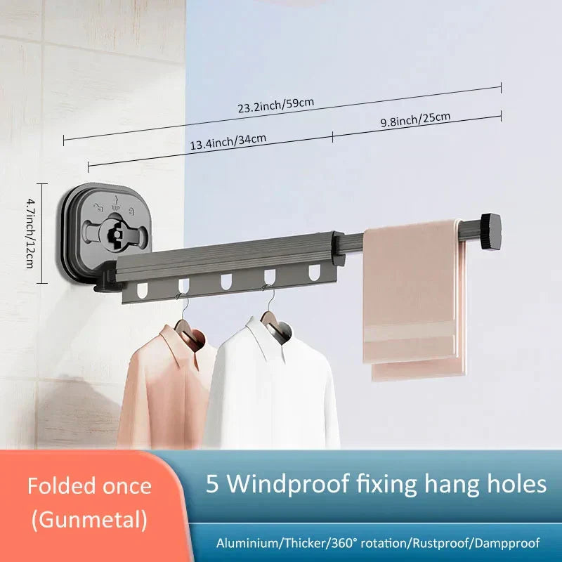 Mosrugs | WallDry Flex – Foldable Wall-Mounted Clothes Dryer for Space-Saving Laundry