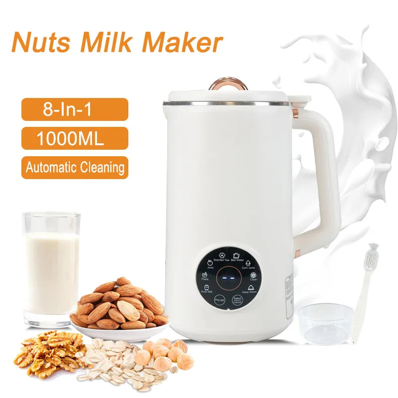 Mosrugs | NutriBlend 8-in-1 Plant-Based Milk Maker (1000ml) – Almond, Oat, Soy & More