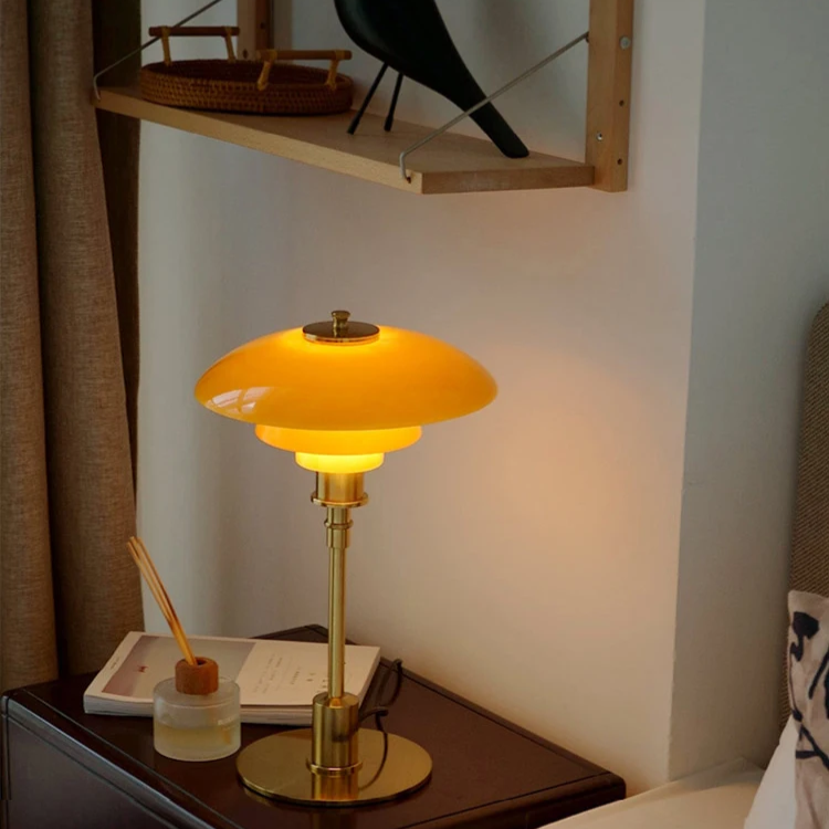 Mosrugs | Scandinavian Dimmable Table Lamp – Modern Danish Designer Iron & Glass Lamp