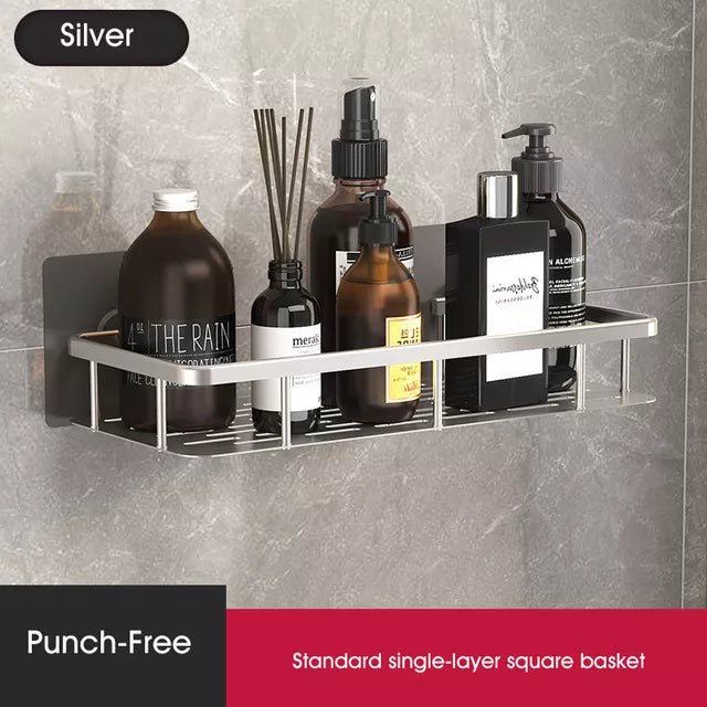 Mosrugs | Stylish & Practical No-Drill Shower Corner Shelf – Space-Saving Bathroom Storage Rack