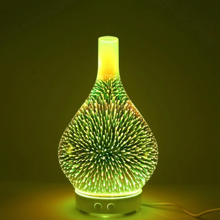 Mosrugs | AromaBurst 3D Glass Essential Oil Diffuser with LED Lights