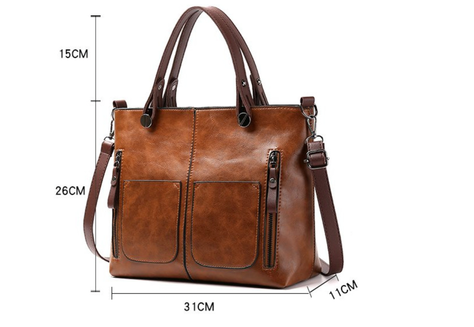 Mosrugs | Elly – Women’s Vintage Leather Shoulder Bag | Handmade & Elegant Design
