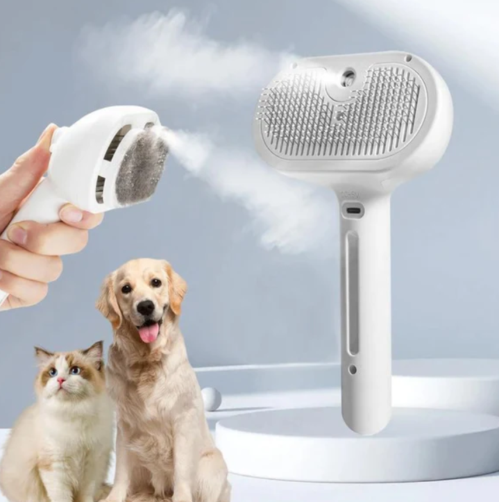 Mosrugs | PawMist – Mist-Infused Massage Brush for Pets | Gentle Grooming & Cooling Care for Cats and Dogs