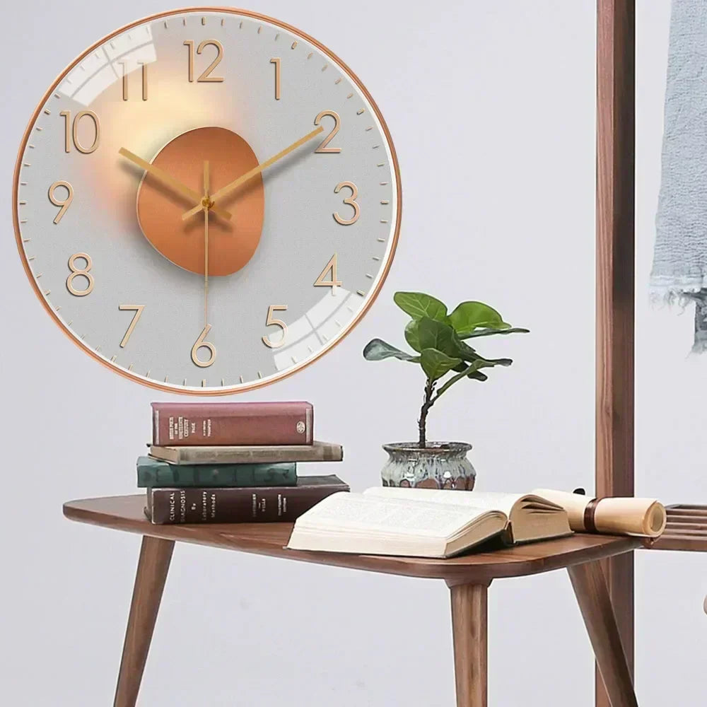 Mosrugs | Silent Classic Wall Clock | Non-Ticking Elegant Timepiece for Bedroom & Office