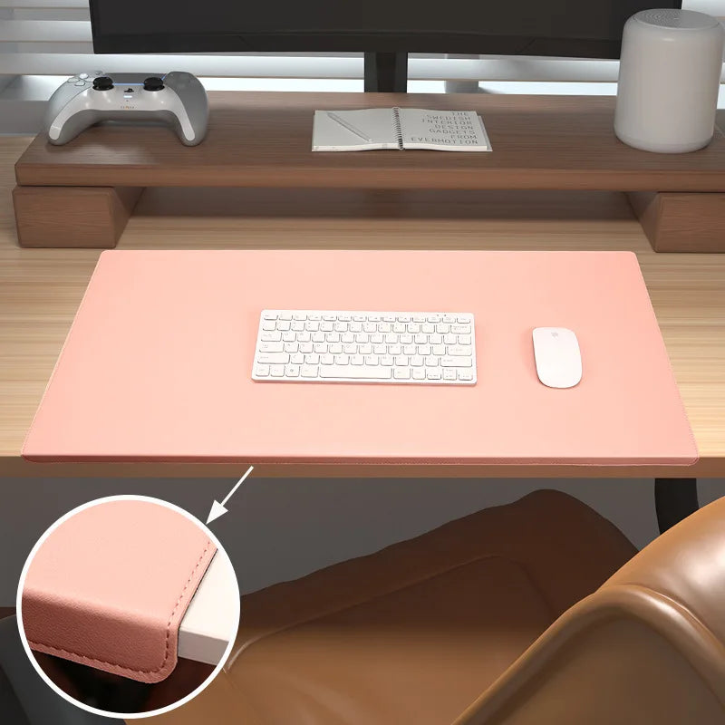 Mosrugs | Ergonomic PU Leather Desk Mat – Wrist & Elbow Support with Non-Slip Surface for Office & Gaming